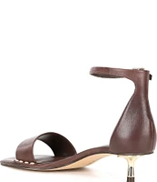 Gianni Bini Asherr Leather Metal Kitten Heel Sandals