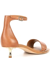 Gianni Bini Asherr Leather Metal Kitten Heel Sandals