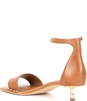 Gianni Bini Asherr Leather Metal Kitten Heel Sandals