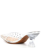 Gianni Bini AylahTwo Clear Vinyl Rhinestone Embellished Dress Mules