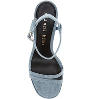 Gianni Bini Babel Denim Strappy Platform Dress Sandals