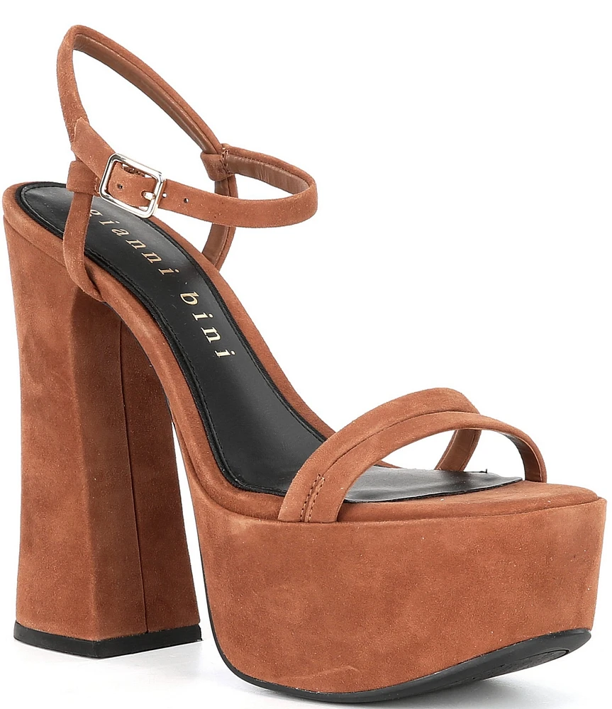 Gianni Bini Babel Suede Strappy Platform Dress Sandals