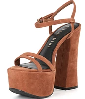 Gianni Bini Babel Suede Strappy Platform Dress Sandals