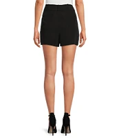 Gianni Bini Bella High Rise Crepe Suiting Belted Coordinating Shorts