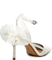 Gianni Bini Bridal Collection Bradley Satin Ruffle Detail Pumps