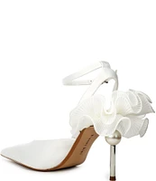 Gianni Bini Bridal Collection Bradley Satin Ruffle Detail Pumps