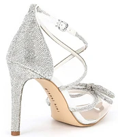 Gianni Bini Bridal Collection Ezlynn Rhinestone Embellished Bow Vinyl Toe Pumps