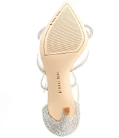 Gianni Bini Bridal Collection Ezlynn Rhinestone Embellished Bow Vinyl Toe Pumps