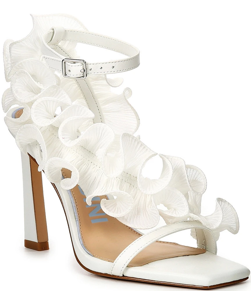 Gianni Bini Bridal Collection Franz Chiffon Ruffle Dress Sandals