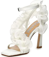 Gianni Bini Bridal Collection Franz Chiffon Ruffle Dress Sandals