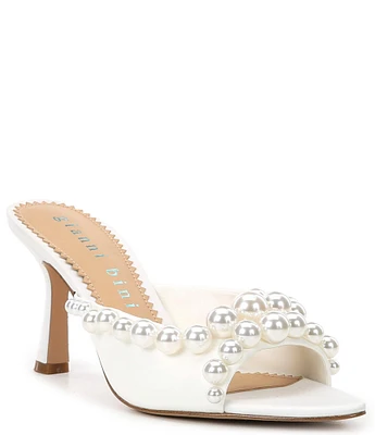 Gianni Bini Bridal Collection Prudence Pearl Trim Dress Sandals