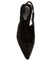 Gianni Bini Britnie Faux Shearling Kitten Heel Slingback Pumps