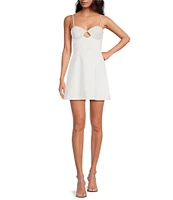Gianni Bini Chloe A-Line Cut-Out Sequin Crepe Dress