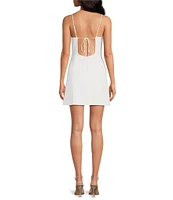 Gianni Bini Chloe A-Line Cut-Out Sequin Crepe Dress