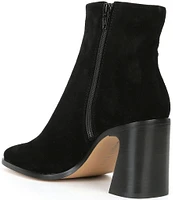 Gianni Bini Clayton Suede Square Toe Block Heel Booties