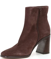 Gianni Bini Clayton Suede Square Toe Block Heel Booties