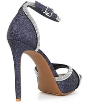 Gianni Bini Constanz Glitter Rhinestone Platform Dress Sandals