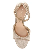 Gianni Bini Constanz Glitter Rhinestone Platform Dress Sandals