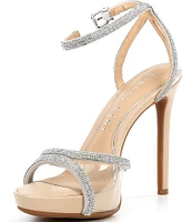 Gianni Bini Constanz Vinyl Rhinestone Platform Dress Sandals