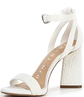 Gianni Bini DaneaTwo Pearl Ankle Strap Block Heel Sandals