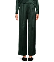 Gianni Bini Devon Wide Leg High Rise Satin Pants