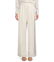 Gianni Bini Devon Wide Leg High Rise Satin Pants