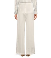 Gianni Bini Devon Wide Leg High Rise Satin Pants