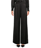 Gianni Bini Devon Wide Leg High Rise Satin Pants