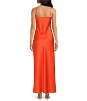 Gianni Bini Diana Satin Slip Sweethear Neck Dress