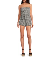 Gianni Bini Elle Gingham Mid Rise Coordinating Bloomer Shorts