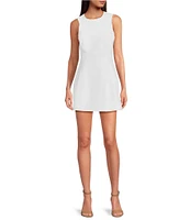 Gianni Bini Emma Crepe Structured Sleeveless A-Line Mini Dress