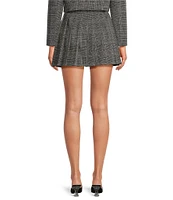 Gianni Bini Erika Glen Plaid High Waist Pleated Coordinating A-Line Mini Skirt