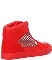 Gianni Bini Evie Perforated Rhinestone High Top Sneakers