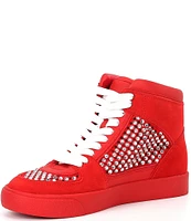 Gianni Bini Evie Perforated Rhinestone High Top Sneakers