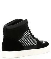 Gianni Bini Evie Perforated Rhinestone High Top Sneakers