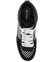 Gianni Bini Evie Perforated Rhinestone High Top Sneakers