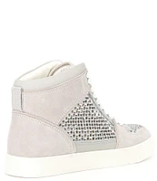 Gianni Bini Evie Perforated Rhinestone High Top Sneakers