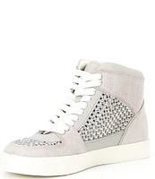 Gianni Bini Evie Perforated Rhinestone High Top Sneakers