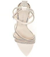 Gianni Bini Fitzthree Rhinestone Embellished Strappy Dress Sandals