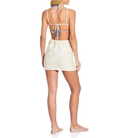 Gianni Bini Flower Cut-Out Mini Dress Swim Cover-Up