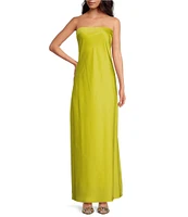 Gianni Bini Francesca Satin Strapless Slip Dress