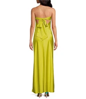 Gianni Bini Francesca Satin Strapless Slip Dress
