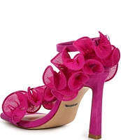 Gianni Bini Franz Suede Chiffon Ruffle Dress Sandals