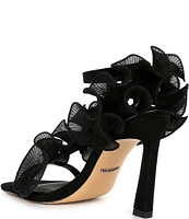 Gianni Bini Franz Suede Chiffon Ruffle Dress Sandals