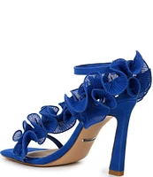 Gianni Bini Franz Suede Chiffon Ruffle Dress Sandals