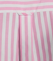 Gianni Bini Georgie Woven Stripe Coordinating Button Front Long Sleeve Shirt