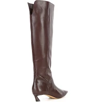 Gianni Bini Gianna Leather Kitten Heel Tall Boots