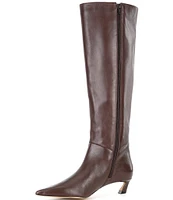 Gianni Bini Gianna Leather Kitten Heel Tall Boots