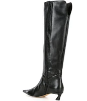 Gianni Bini Gianna Leather Kitten Heel Tall Boots