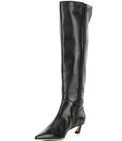 Gianni Bini Gianna Leather Kitten Heel Tall Boots